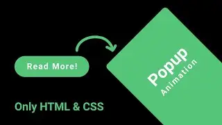 Create a Popup Modal Using HTML & CSS