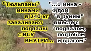 Тяжелые минометы 2с4 Тюльпан в Красногоровке разбирают части ВСУ на кирпичи минами в 130 и 240 кг