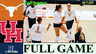 Texas vs Houston Set 1  | Women's College Volleyball 2024 | NCAA Volleyball 2024