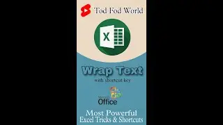 Wrap Text in excel with key || Excel Tips & Tricks 2022 || @todfodeducation