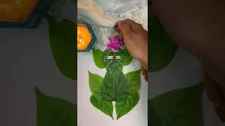 Ganpati murti from leaves😱| Bappa murti #youtubeshorts #shorts #diy #hack #ganpati #festival #bappa