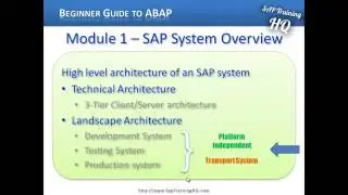 SAP Training_ Beginners Guide - Learn SAP ABAP - SAP System Architecture