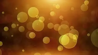 Golden Bokeh - HD Video Background Loop - bokeh particles with flare left fly 3d space