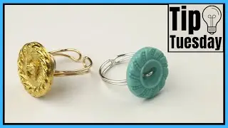 Adjustable Wire Button Ring Tutorial