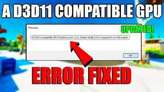 A D3D11 compatible GPU (feature level 11.0 shader model 5.0) is required to run the engine