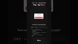 Stunning Pop-Up Message with CSS & JS #css #webdesign #coding #programming #shorts
