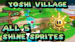 All Shine Sprites in Yoshi Village | Super Mario Eclipse