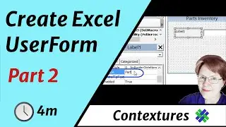 Create an Excel UserForm, Part 2 of 3