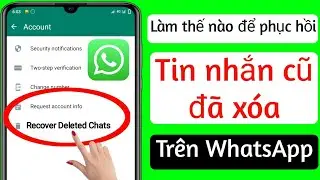 Cách khôi phục tin nhắn đã xóa Whatsapp cũ | Cách khôi phục cuộc trò chuyện đã bị xóa trên Whatsapp