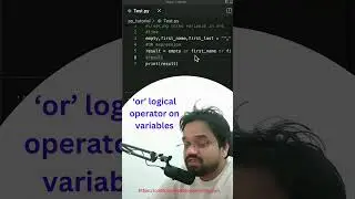 Python Code to perform logical operator to assign a value to the variable #coding #pythonprogramming