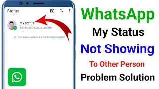 My WhatsApp Status Not Showing to Others Person Problem Solve