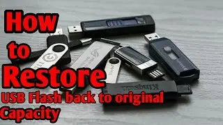 How To Restore USB Drive Back To Original Full Size Capacity