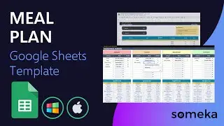 Meal Plan Google Sheets Template | Weekly Meal Planner