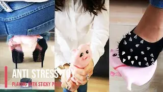 Crushing a toy piggy - best anti stress toy #crush #shoes #legs #heels #foot #fun #relaxing