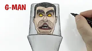 Как нарисовать G-Man Skibidi Toilet