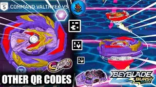 COMMAND VALTRYEK V5 GAMEPLAY | NEW VALTRYEK + SLAYER BEYSTADIUM OTHER QR CODES BEYBLADE BURST APP