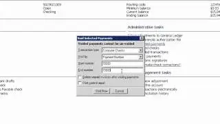 How to void checks in The Financial Edge