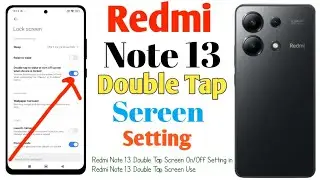 How To Redmi Note 13 Double Tap Screen On/Off Setting(Uzzol Technology)