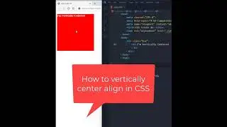 Vertically Center Align in CSS #shorts #css