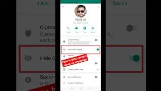 How to hide Contact Name on gb whatsApp #shorts