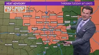 DFW Weather | Heat advisory back in effect through Tuesday at least in 14 day forecast