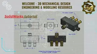 ⚡ 3D Modeling Practice , SolidWorks tutorial , How to make a Rectangular Manifold  in SolidWorks?