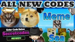 *NEW * ALL CODES + SECRET BADGES IN MEME SEA AUGUST  2024 (PARTS 1-4)