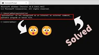 Pyinstaller is not recognized as an internal or external command