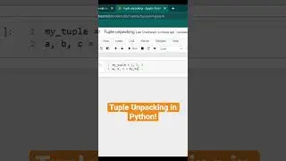 Tuple Unpacking in Python! #shorts #python #programming #coding