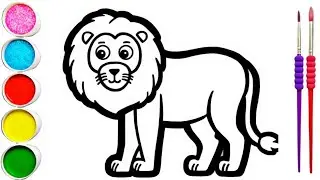 King Lion🦁 drawing | How to draw Lion | Drawing a lion for kids | Kids drawing ideas