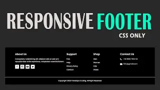 CSS Responsive Footer Design @tonudipacoding