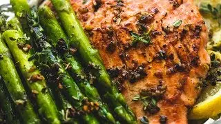 Herb Butter Salmon and Asparagus Foil Packs