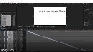 Importing image sequence into After Effects