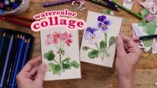 Handmade Greeting Cards w/ Watercolor Collages!