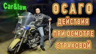 Действия при осмотре страховой компанией и экспертизе