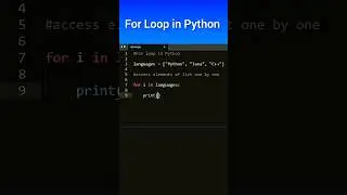 For Loop in Python #python #programming