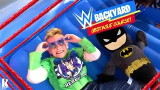 Little Flash Runs a WWE Superstar Obstacle Course! KidCity