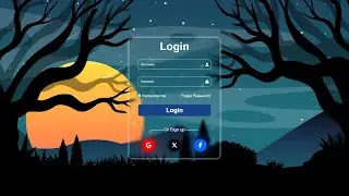 Glassmorphism Animated Login Form using HTML & CSS Only with Source Code