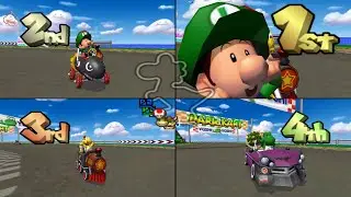 Mario Kart Double Dash!! All 16 Stages 4 player Netplay Versus 150cc Races 2 60fps