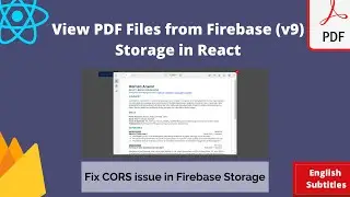 View PDF files from Firebase Storage in React