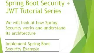 Spring Security Architecture+implement Spring Boot Security