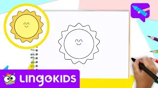 How to draw a SUN 🌞🎨 Drawing for kids | CRAFTS by Lingokids