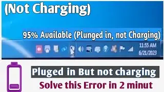 Pluged in, not charging problem ! how to fix laptop battery charging issue ! Laptop Battery issue