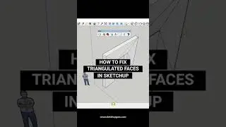 How to fix Triangulated Faces in Sketchup FAST |  Youtube Shorts