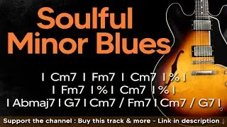 Soulful Minor Blues Guitar Backing Track in Cm