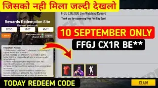FREE FIRE REDEEM CODE FOR TODAY SEPTEMBER 9 | FF REWARDS REDEEM CODE | FF REDEEM CODE TODAY