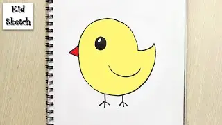 Most Easy Bird Drawing | Simple Bird Drawing Lesson for Toddlers #shorts