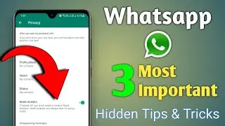 3 Most Important Hidden tips and tricks in whatsapp Read Receipts | how to hide whatsapp blue ticks