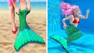 ¡Dios mío! es increíble 😍😍 Se convirtió en una sirena de verdad 🧜‍♀️💘