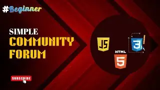 Simple Community Forum Website Using Html, CSS and JavaScript #beginner